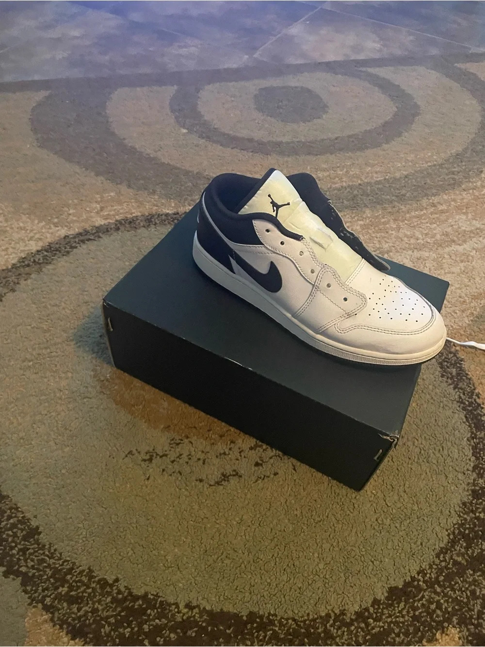 Label on a shoebox